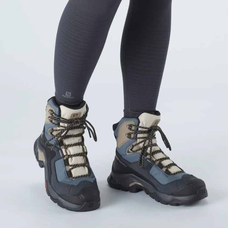 Botas Caminhada Salomon Quest Element GTX Feminino Cinzentas Pretas Caqui | PT T13506